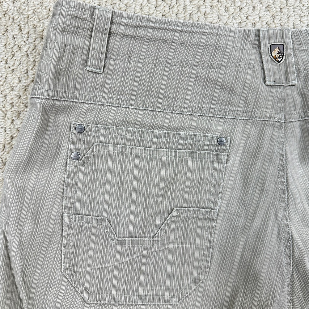 Kuhl Crag Series Pants Mens 40x32 Beige Tan Pinstripe Hiking Outdoor Gorpcore - Picture 11 of 14